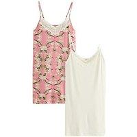 B By Ted Baker Ted Baker May Pink Flow Slip 2Pk - Pink/Oatmeal