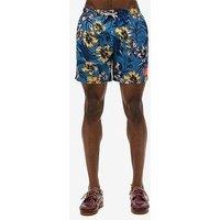 Superdry Hawaiian Print 17-Inch Swim Shorts - Blue