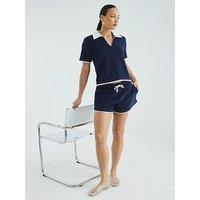 River Island Towelling Shorts - Blue
