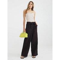 River Island Petra Paperbag Trouser - Brown