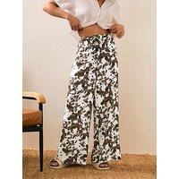 Pixiegirl Petite Cow Wide Leg Trouser