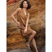 Pixiegirl Petite Suedette Mini Dress - Brown
