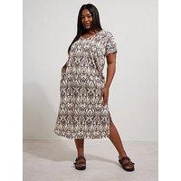 Yours Curve Grown On Basic Dress - Natural