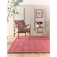 Very Home Scalloped Elsie Wool Rug &Ndash; Coral And Lilac