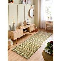 Very Home Fine Stripes Green Runner