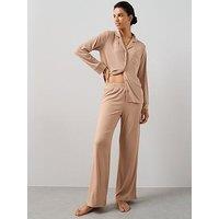 The Very Collection Rib Soft Touch Revere Pj Set - Brown