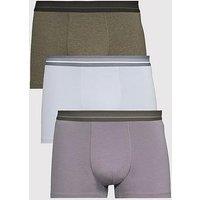 Very Man 3 Pack Trunks - Khaki/Blue