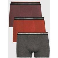 Very Man 3 Pack Trunks - Navy/Burgundy