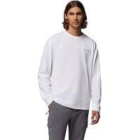 Columbia Men'S Black Butte Long Sleeve Graphic Tee - White