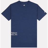 New Balance Junior Boys Athletics Inc T-Shirt - Navy