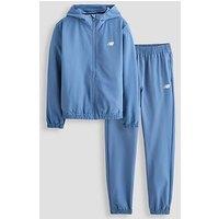 New Balance Junior Boys Lightweight Jacket And Pant Set - Blue