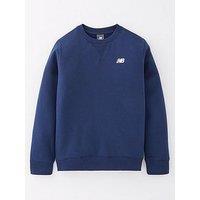 New Balance Junior Boys Left Chest Nb Crew - Navy