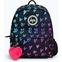 Hype Girls Scribble Hearts Backpack - Black