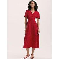 Finery Nieve Midi Dress - Red