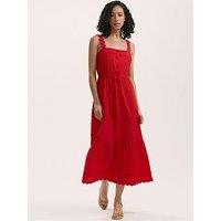 Finery Hallie Midi Dress - Red