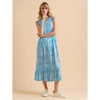 Brakeburn Sea Glitter Maxi Dress - Blue