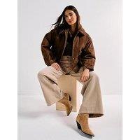 Levi'S Sherpa Bomber Jacket - Lariat Luck Bomber - Brown