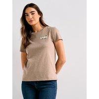 Levi'S Perfect T-Shirt - Hummingbird Hl Logo Taupe Gray Heather - Beige