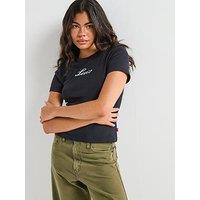 Levi'S Graphic Rickie T-Shirt - Glitter Script N Anthracite - Black