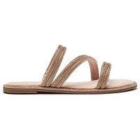 Moda In Pelle Lilyvalley Strappy Flat Sandals - Rose Gold