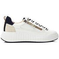 Moda In Pelle Bouville Stitch Trainer - White/Black