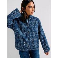 Levi'S Lottie Liner Jacket - Emme Patchwork Bandana Dark Indigo - Blue