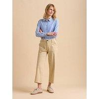 Brakeburn Ankle Crop Wide Leg Trousers - Beige