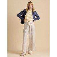 Brakeburn Stripe Wide Leg Trouser - Beige