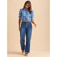 Brakeburn Wide Leg Jeans - Navy