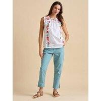 Brakeburn Resort Sleeveless Blouse - White