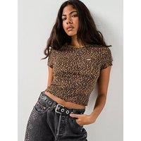 Levi'S Levi'S Women'S Essential Sporty T-Shirt - Cheetah Ermine Rib - Beige