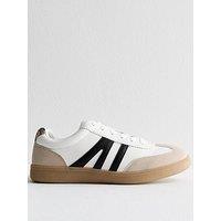 New Look Black Faux Suede Panelled Trainers