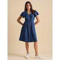 Brakeburn Sandsfoot Knee Length Dress - Navy