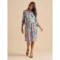 Brakeburn Full Bloom Knee Length Dress - Multi
