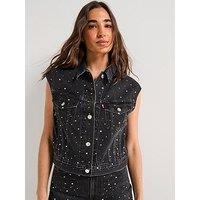 Levi'S Shrunken 90S Trucker Vest - Dazzle Me Smoke Vest