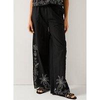 Jdy Embroidered Woven Trousers - Black