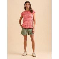 Brakeburn Coral Stripe T-Shirt