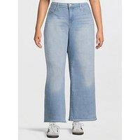 Levi'S Plus 318 Shaping Wide-Leg Jeans (Plus Size) - Tall Glass Of Water Plus - Blue