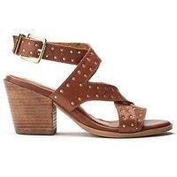 Moda In Pelle Mayley Stud Western Heeled Sandal - Tan