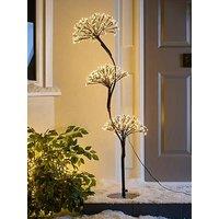 Festive 120 Cm Dewdrop Firework Ball Outdoor Christmas Tree With Warm White Leds