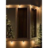 Festive 10 Warm White Connectable Festoon Spiral Bulb Outdoor Christmas Lights