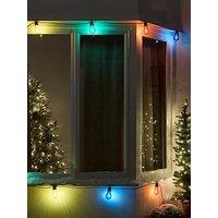 Festive 10 Multicolour Connectable Festoon Bulb Outdoor Christmas Lights