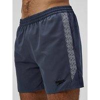 Speedo Mens Hyperboom Splice 16 Inch Watershort - Grey/Black