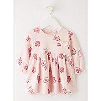 The Very Collection Baby Girls Sweat Dress With Bow - Cream