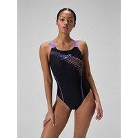 Speedo Womens Medley Logo 1 Piece - Pink