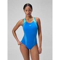 Speedo Womens Placement Laneback 1 Pc - Blue