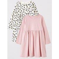 The Very Collection Girls 2 Pack Jersey Dresses - Multi
