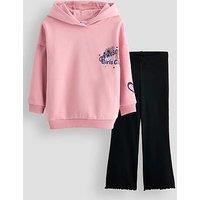 The Very Collection Girls Long Line Back Graphic Sweat And Legging Set