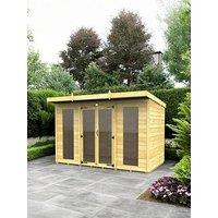 Diy Sheds 10 X 6 Pent Summer House (Full Height Window)