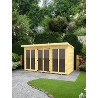 Diy Sheds 12 X 6 Pent Summer House (Full Height Window)